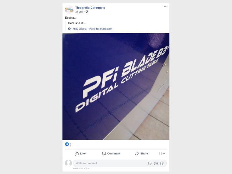 Pfi-Blade at Tipografia Caregnato 