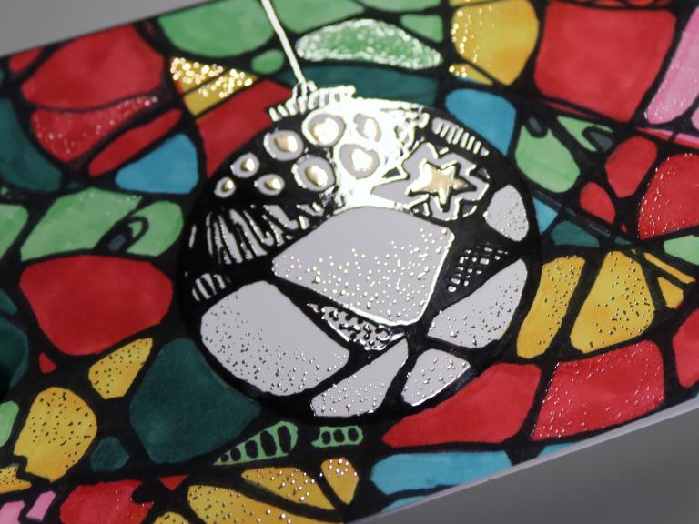 Embellished Christmas Ornament Card