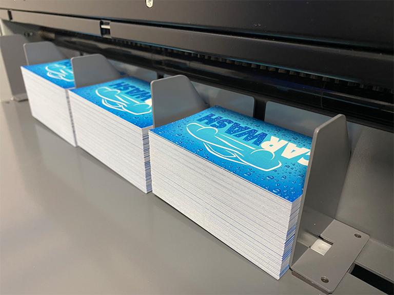 Business cards finished on Duplo DC-Range